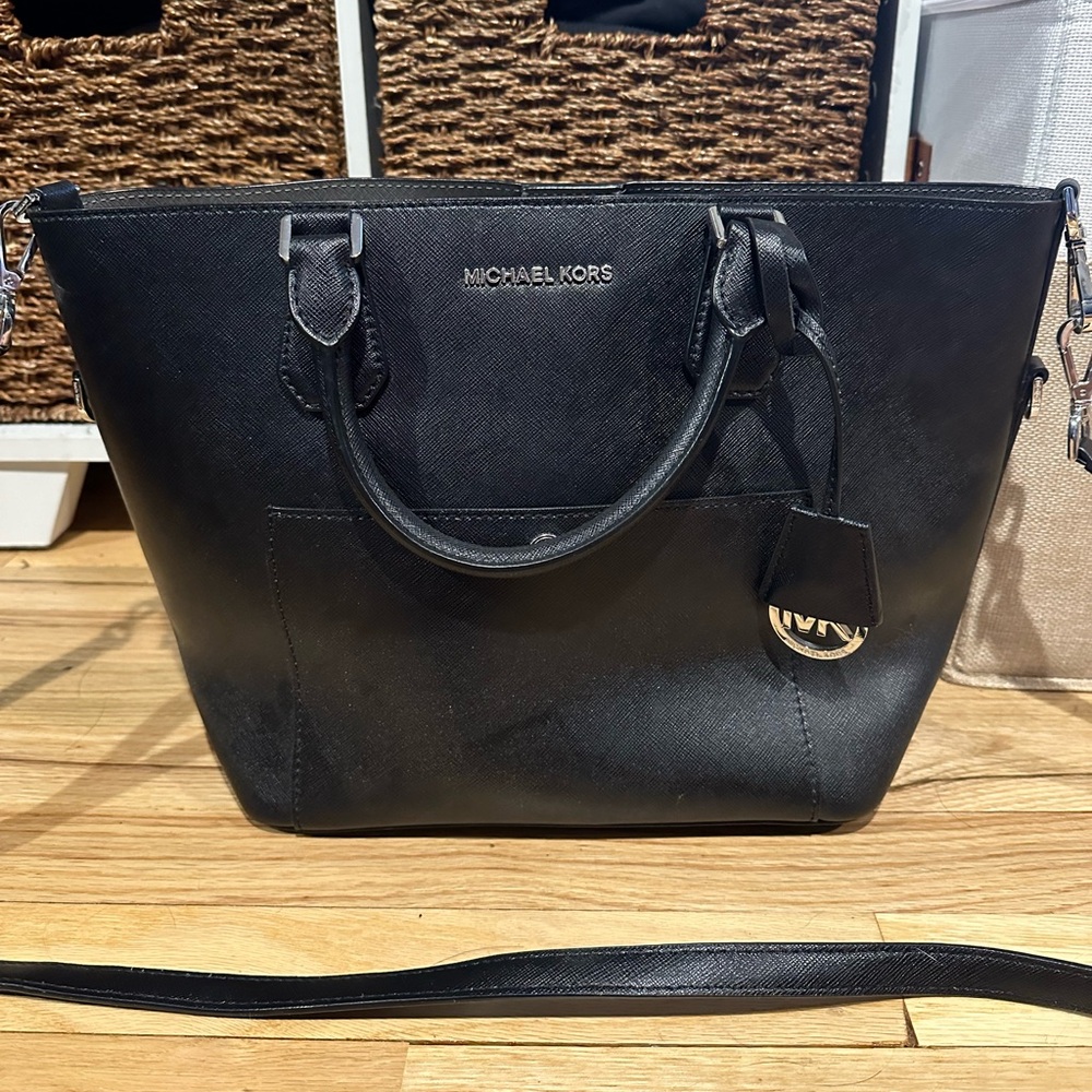 Michael Kors Black Leather Tote
